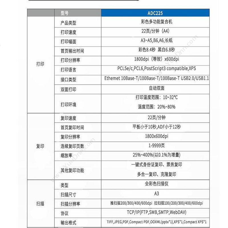 震旦 Aurora ADC225 复合机 彩色复合机