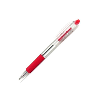 日本斑马 ZebraPen 按擎型圆珠笔KRB-100-R（（红），10支/盒） 按压式圆珠笔