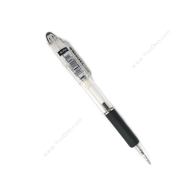 日本斑马 ZebraPen 按擎型圆珠笔KRB-100-BK（（黑），10支/盒） 按压式圆珠笔