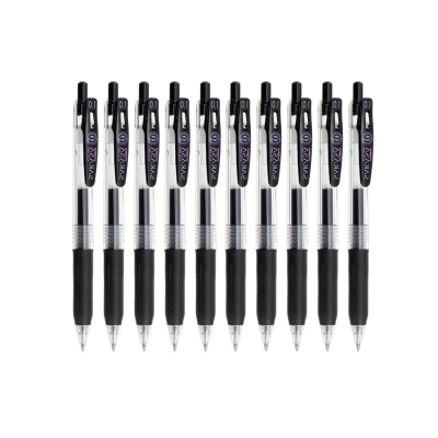 日本斑马 ZebraPen 按擎型圆珠笔KRB-100-BK（（黑），10支/盒） 按压式圆珠笔