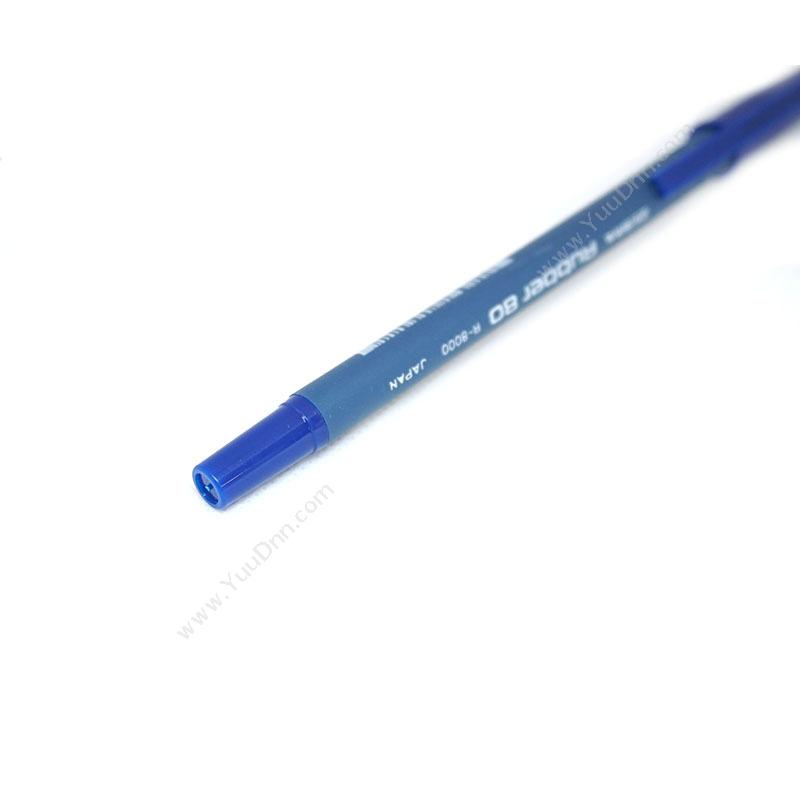 日本斑马 ZebraPen 橡胶杆圆珠笔  R-8000 （蓝） 10支/盒 插盖式中性笔