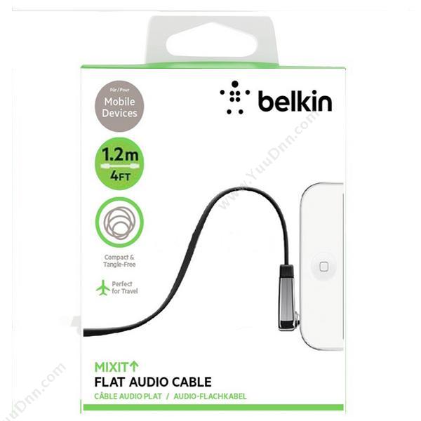 贝尔金 Belkin AV10128qe04-BLK 3.5mm 1.2米 （黑） 音频线