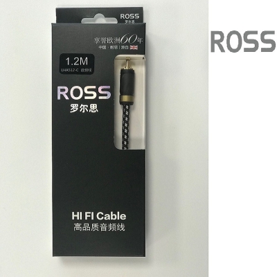 罗尔思 Ross LHA512-C  HIFI /1.2M （黑） 音频线