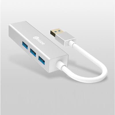 毕亚兹 Biaze 毕亚兹 ZH17 USB3.0转千兆网卡 USB3   带HUB3口分线器 转换器