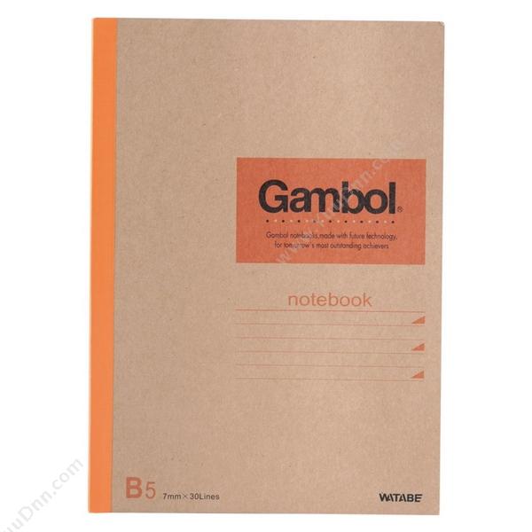 渡边 GambolG6601 牛皮纸线装订本 B5 土黄色 60页胶装本