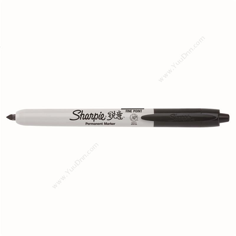 锐意 Sharpie Retractable 防褪色马克笔 按动式 （黑） 单头记号笔