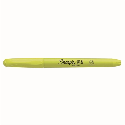 锐意 Sharpie Pocket 荧光笔 窄斜笔头 黄色 单头荧光笔