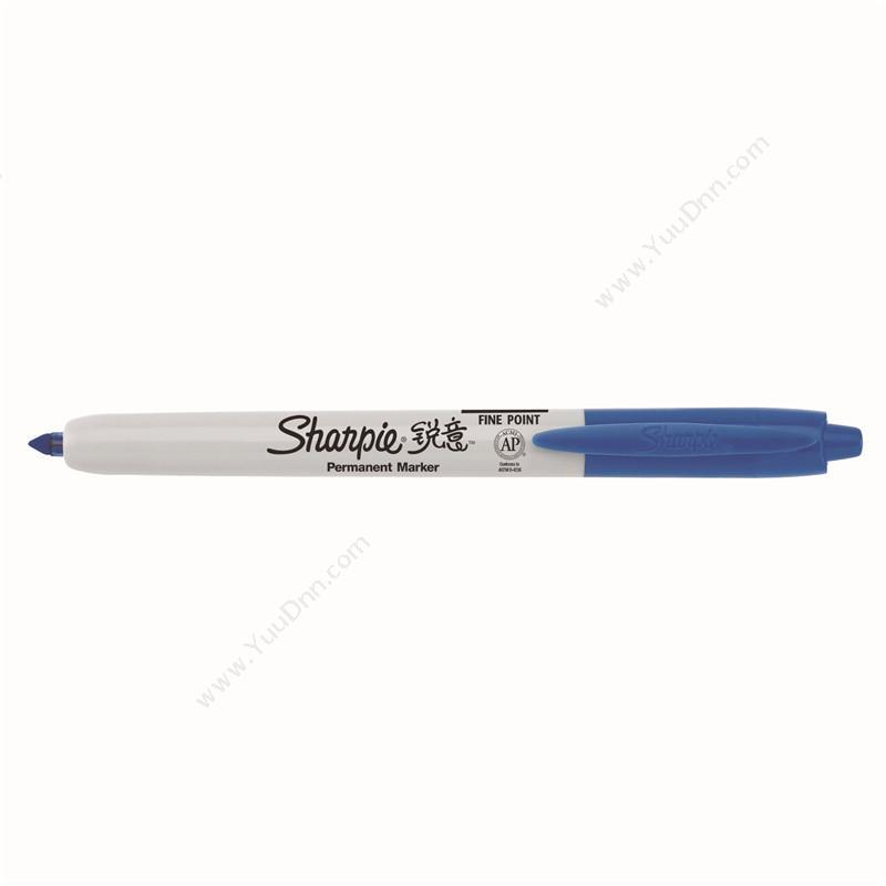 锐意 Sharpie Retractable 防褪色马克笔 按动式 （蓝） 单头记号笔