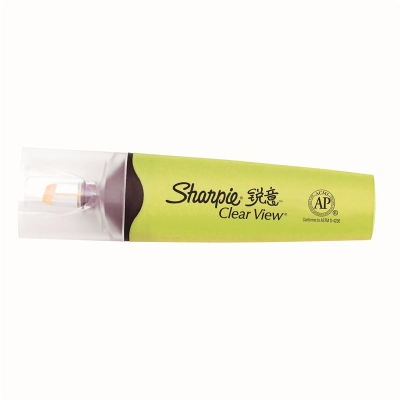 锐意 Sharpie Clearview 荧光笔 透明式笔头 黄色 单头荧光笔