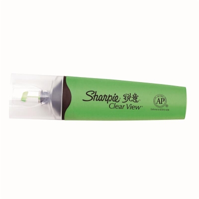 锐意 Sharpie Clearview 荧光笔 透明式笔头 绿色 单头荧光笔