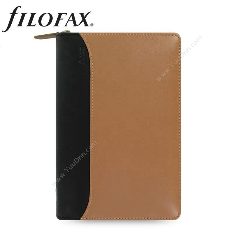 斐来仕 Filofax25152 Filofax Nappa 皮制记事本拉链包 褐色/黑 A6活页