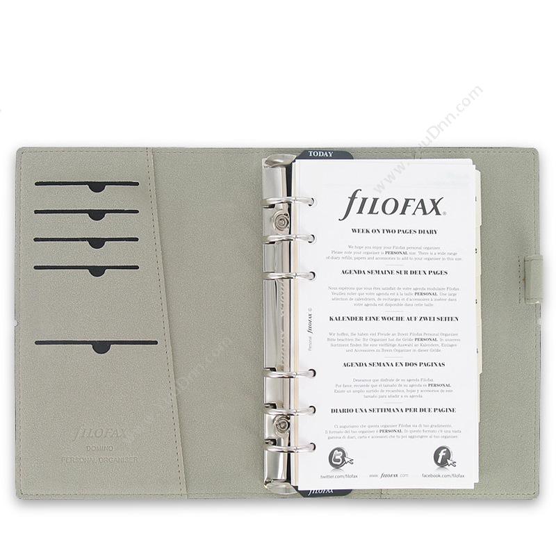 斐来仕 Filofax 027802-1 filofax个人型绳扣活页记事本 A6 （黑） 日历本/日记本