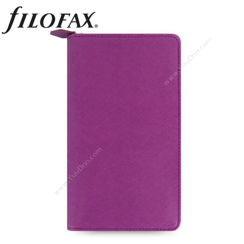 斐来仕 Filofax22535 Filofax Saffiano PU记事本拉链包 紫（红） A6活页