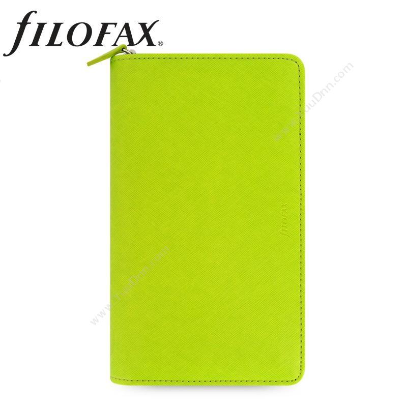 斐来仕 Filofax22537 Filofax Saffiano PU记事本拉链包 梨黄色 A6活页