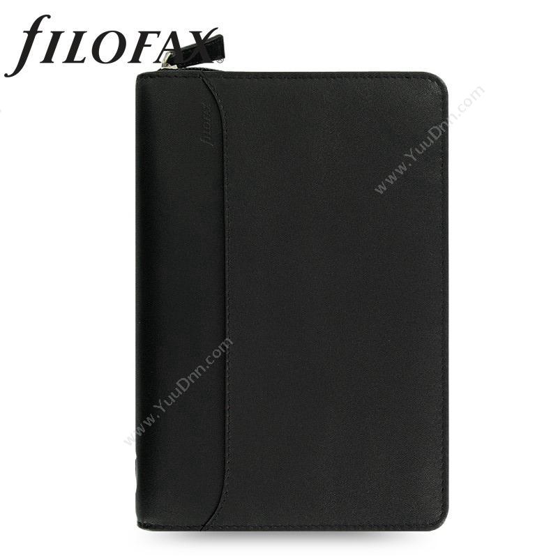 斐来仕 Filofax25150 Filofax Nappa 皮制记事本拉链包 A6 （黑）活页