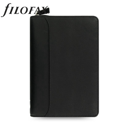 斐来仕 Filofax 25150 Filofax Nappa 皮制记事本拉链包 A6 （黑） 活页