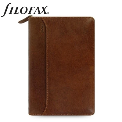 斐来仕 Filofax 21692 Filofax Lockwood 皮制记事本拉链包 A6 褐色 活页