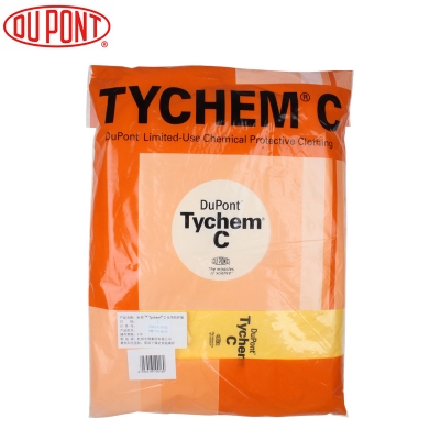 杜邦 Dupont Tychem C  XXL码 淡黄色 50件/箱 耐多种浓度无机化学品，能够机械抵御上至2巴的压力 防化服