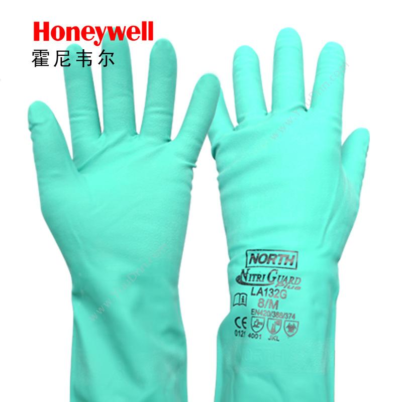 霍尼劳保 Honeywell 2094831 丁腈 8码 （绿） 10副/包 防化手套