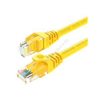 山泽 SamZheYEL-6030 六类非屏蔽网络跳线CAT6网线（黄） 3米六类网络跳线