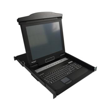 睿讯 Resional LCD系列四合一KVM AL1708NI 混合接口 8口 17英寸LCD KVM延长器