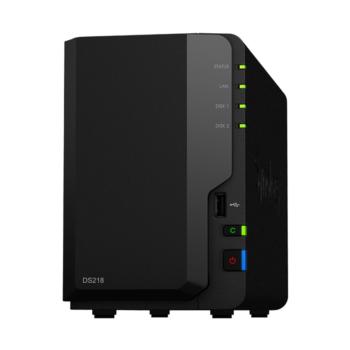 群晖 Synology DS218 2盘位 NAS 网络存储服务器(无内置硬盘) NAS服务器