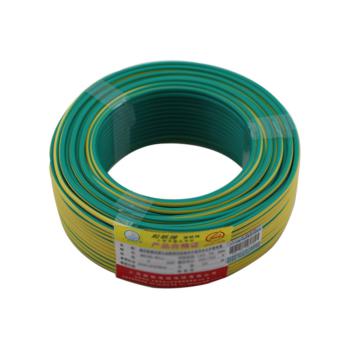 起帆 Qifan BV4 单芯布电线 黄（绿） 100米/卷 单芯电力电缆