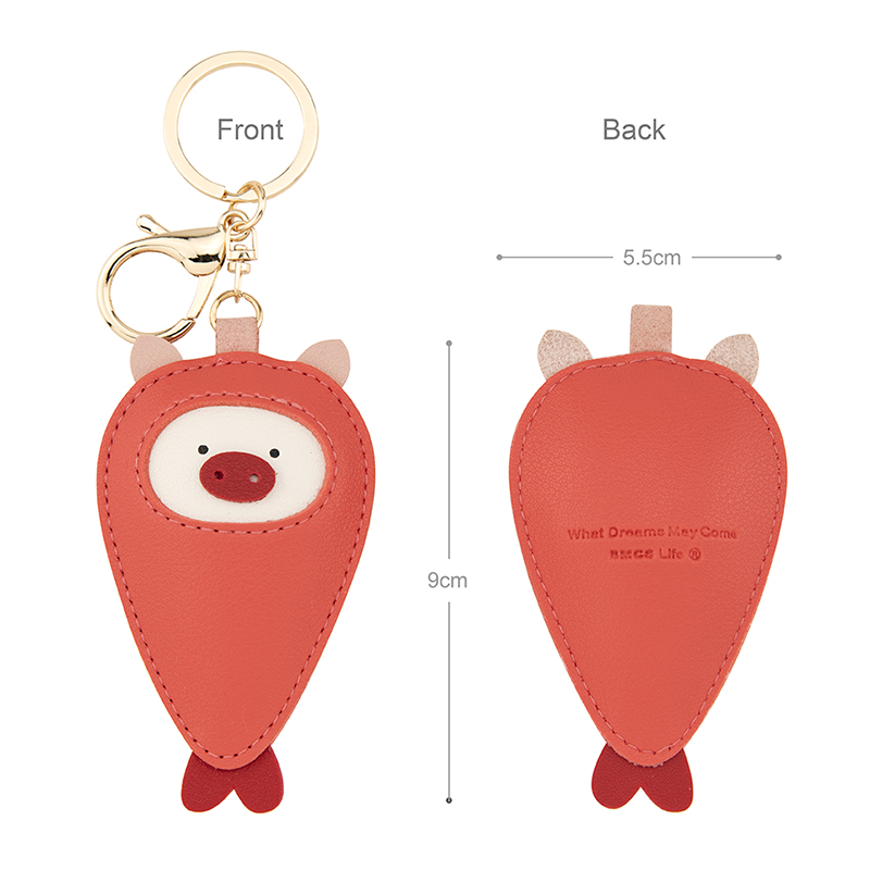 八门虫社 八门虫社天妇罗猪动物PU钥匙扣包挂KN-20-013-A 钥匙扣