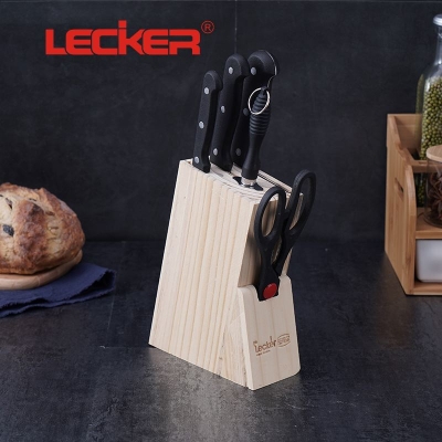 乐克尔 Lecker Lecker乐克尔木座刀剪刀具 刀具/水果刀套装