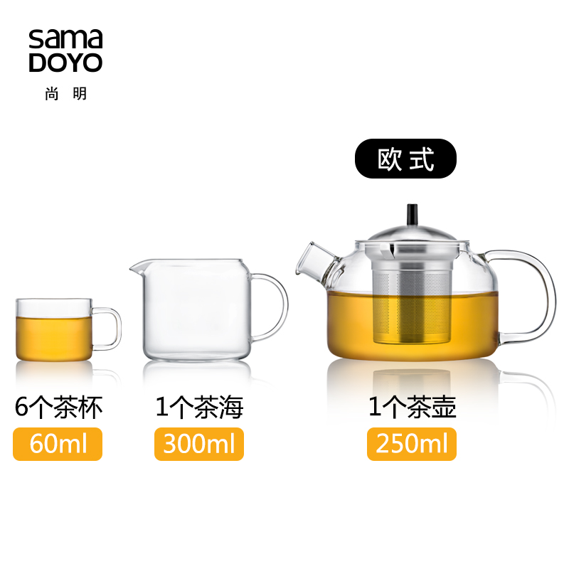 尚明 SAMA DOYO尚明茶壶系列套装T107玻璃杯/套装