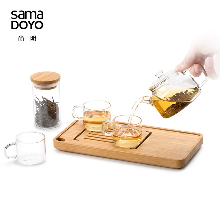 尚明 SAMA DOYO尚明茶具旅行套装L006（1壶*180ml+4杯*60ml）玻璃杯/套装