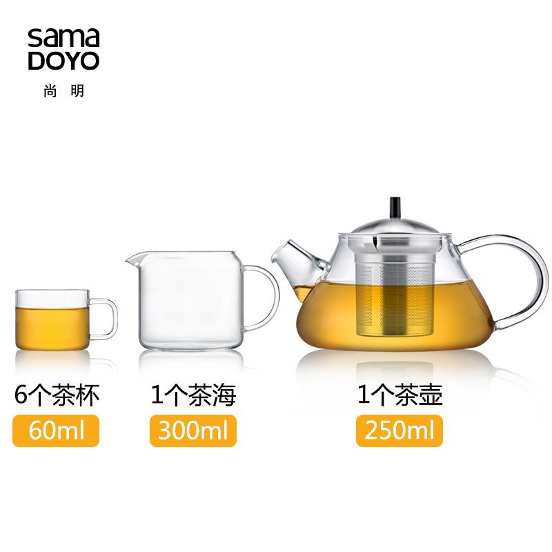 尚明 SAMA DOYO 尚明茶壶系列套装T108-MO62 玻璃杯/套装