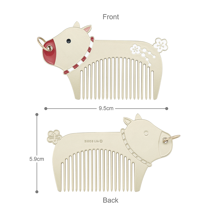 八门虫社 八门虫社桃花运金色牛合金梳子CB-20-004-A 浴室产品