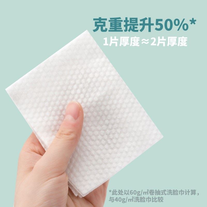 名创优品 MINISO 名创优品珍珠纹卷抽式洗脸巾90抽*3卷 其他护理产品