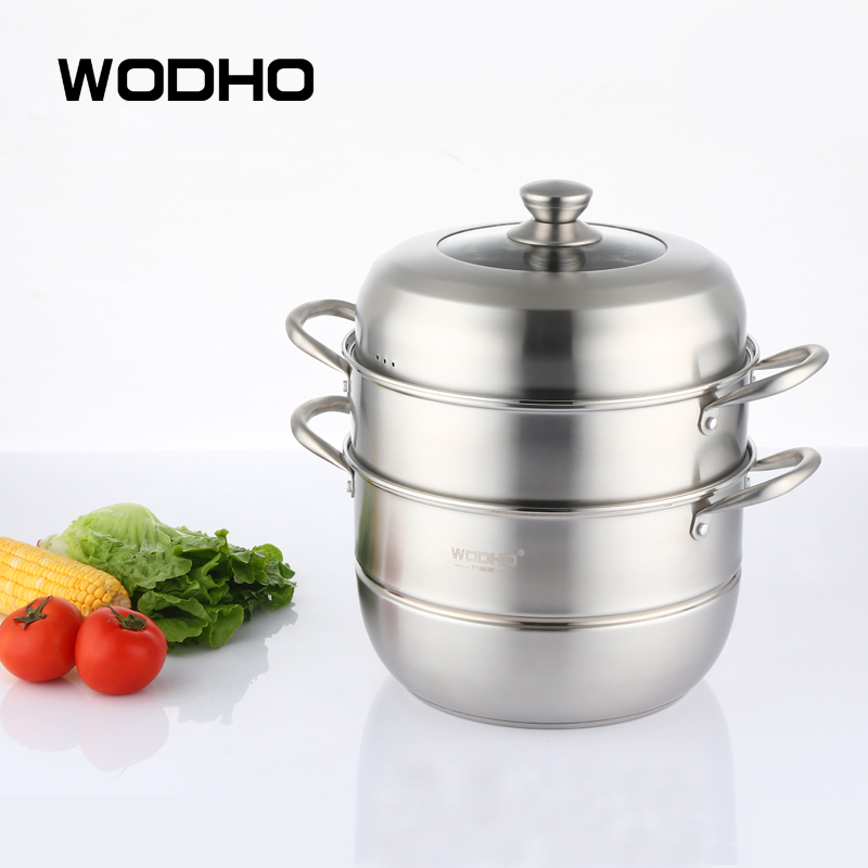 万德霍厨具 WODHO万德霍贵族三层蒸锅WDH-G0170727 锅具/锅具套装