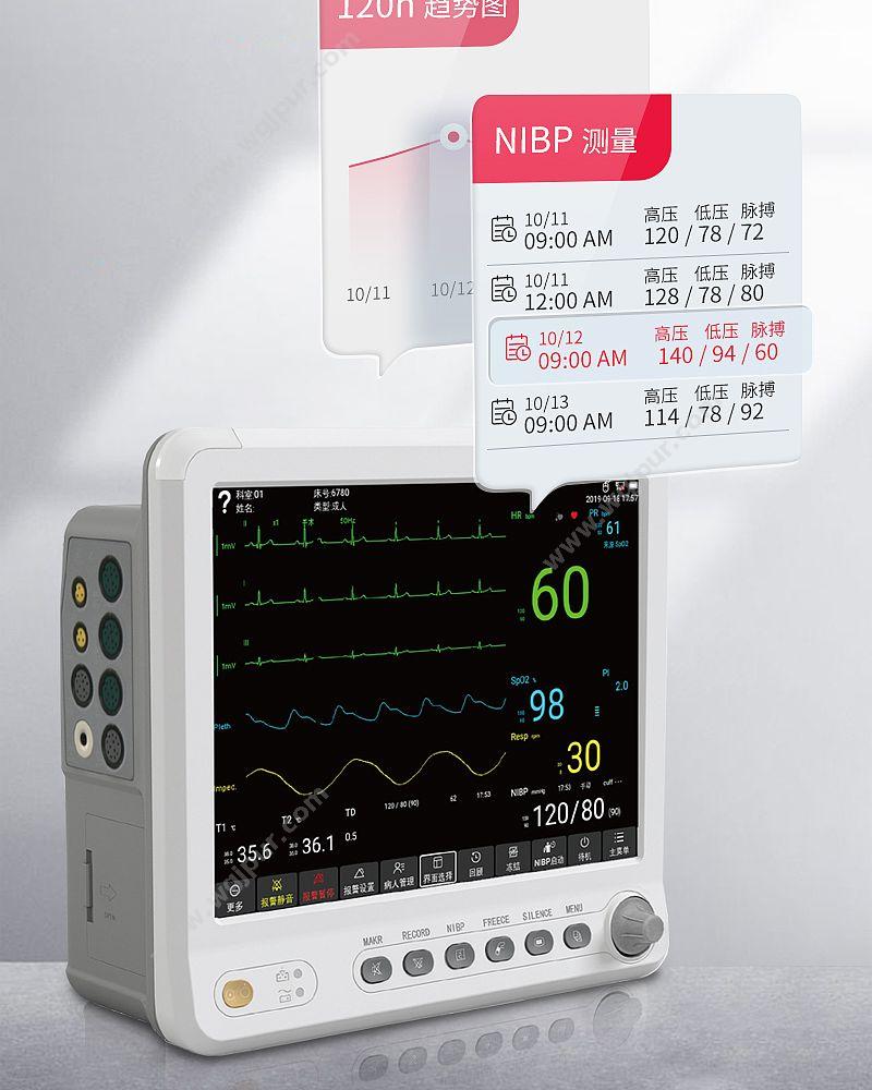 中旗 Zoncare 多参数监护仪PM-7000D 病人监护仪