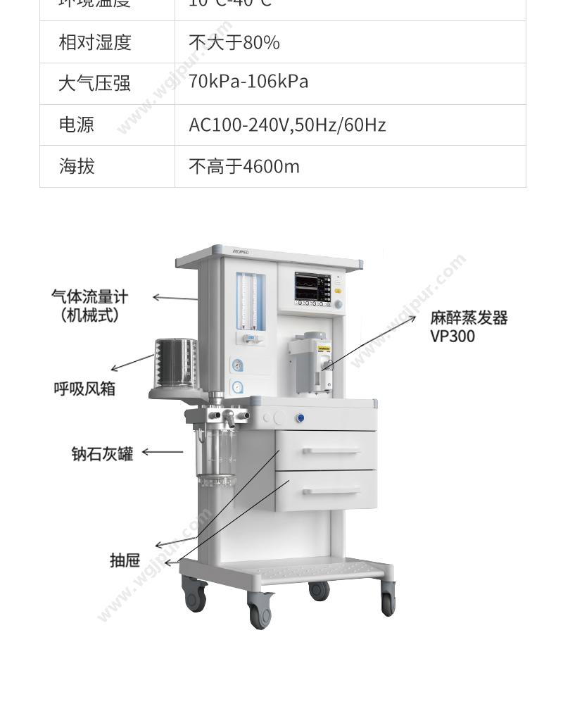 谊安 Aeonmed 麻醉机 Aeon7200基础版（七氟醚） 麻醉机