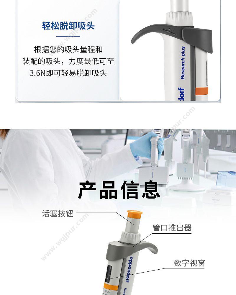 艾本德 Eppendorf basic 12道移液器 30–300µl 含吸头 3125000060 移液器