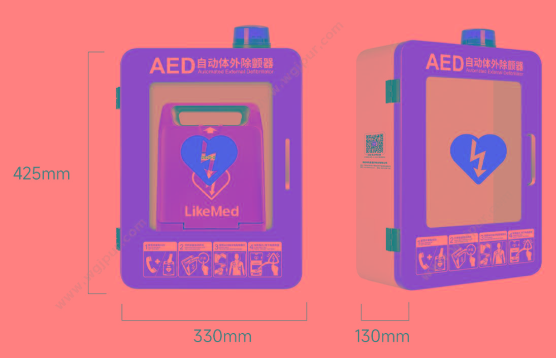 徕克美 LikeMed AED橱柜 壁挂柜（通用款）G2 除颤箱包