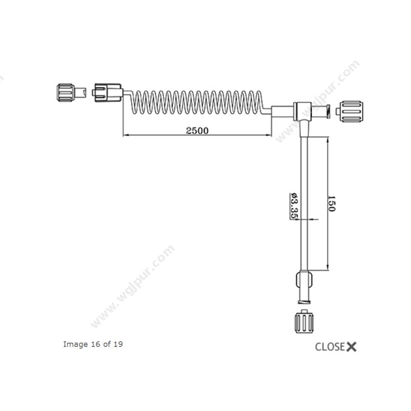 安特高科一次性使用压力连接管 680304 MRI专用（1根/包 200包/箱）输液管路